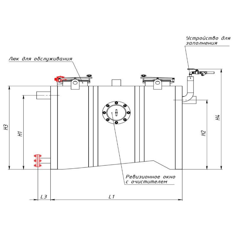 Напольный жироуловитель полной откачки TAURUS - FP MA1 - 1 л/с из нержавеющей стали Напольный жироуловитель полной откачки TAURUS - FP MA1 - 1 л/с из нержавеющей стали